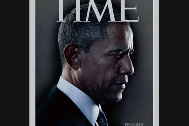 
	Capa da Time: &quot;Obama &eacute; o primeiro presidente democrata desde FDR (Franklin D. Roosevelt) que obt&eacute;m mais 50% dos votos em elei&ccedil;&otilde;es consecutivas&quot;, justificou o editor
 (AFP)