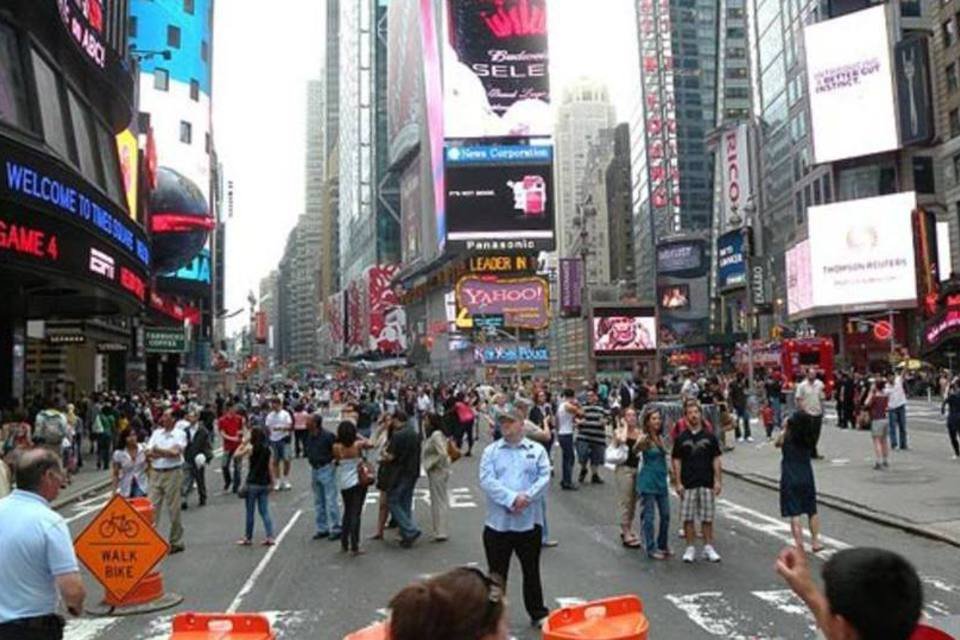 Interdição para carros deixou o ar da Times Square mais limpo