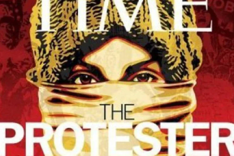 "Da Primavera Árabe a Atenas, do 'Ocupem Wall Street' a Moscou", afirma a revista na capa (Divulgação)