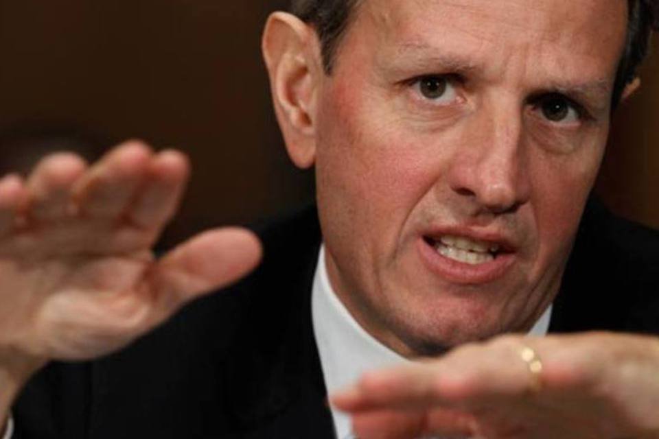 Timothy Geithner: Geithner e Schäuble pediram aos responsáveis políticos para que adotassem e estabelecessem as reformas necessárias (Chip Somodevilla/Getty Images)