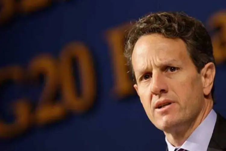 O secretário do Tesouro dos EUA, Timothy Geithner: confiante de que o euro vai sobreviver (Chung Sung-Jun/EXAME.com)