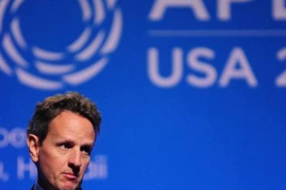 "O mundo pode ser encorajado pelo progresso das últimas semanas", disse Geithner em entrevista coletiva