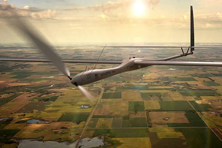 
	Drone Solara 50, da Titan Aerospace, &eacute; capaz de voar por at&eacute; cinco anos
 (Divulgação/Titan Aerospace)