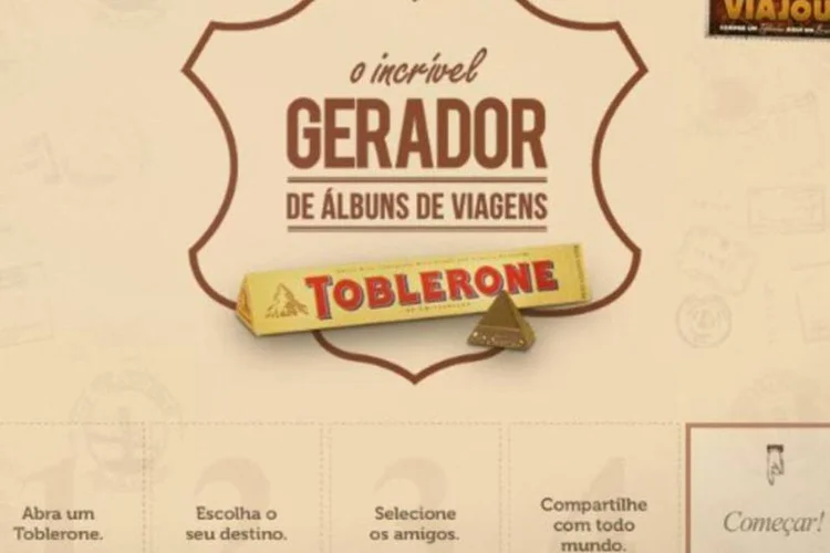 O aplicativo oferece um “tour” pelo mundo, permitindo que os usuários escolham seus destinos e montem álbuns (Reprodução)