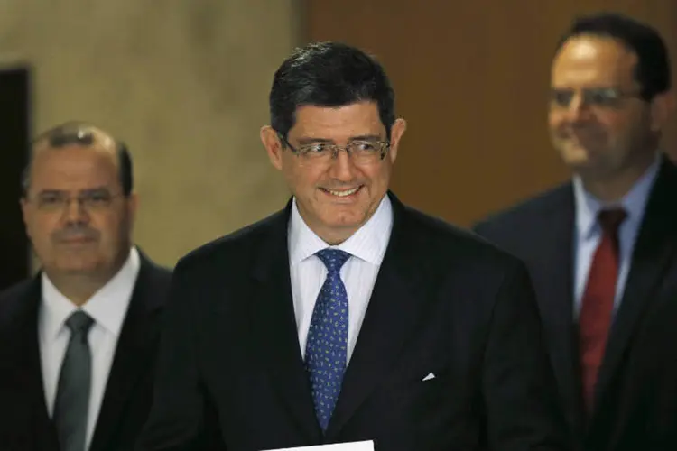 
	Alexandre Tombini, Joaquim Levy e Nelson Barbosa em an&uacute;ncio de novos ministros
 (Ueslei Marcelino/Reuters)