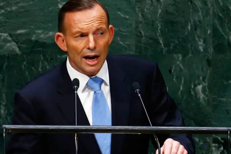 Tony Abbott: tropas australianas estariam envolvidas em uma ação de "aconselhar e ajudar" (Lucas Jackson/Reuters)