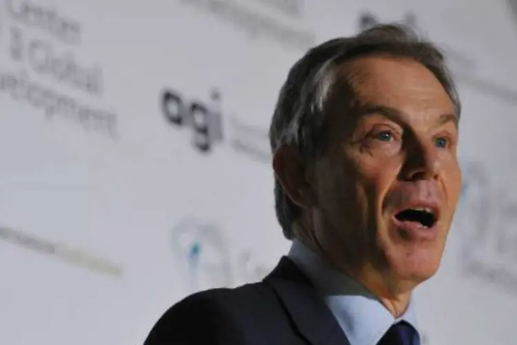 O ex-primeiro-ministro do Reino Unido, Tony Blair: líder trabalhista foi premiê entre 1997 e 2007 (Mandel Ngan/AFP)