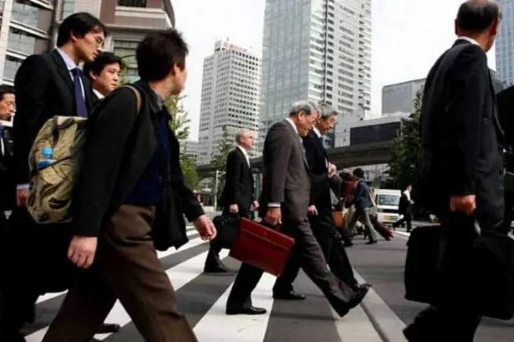 Centro financeiro de Tóquio, no Japão: resultado ficou abaixo da estimativa (Junko Kimura/Getty Images)