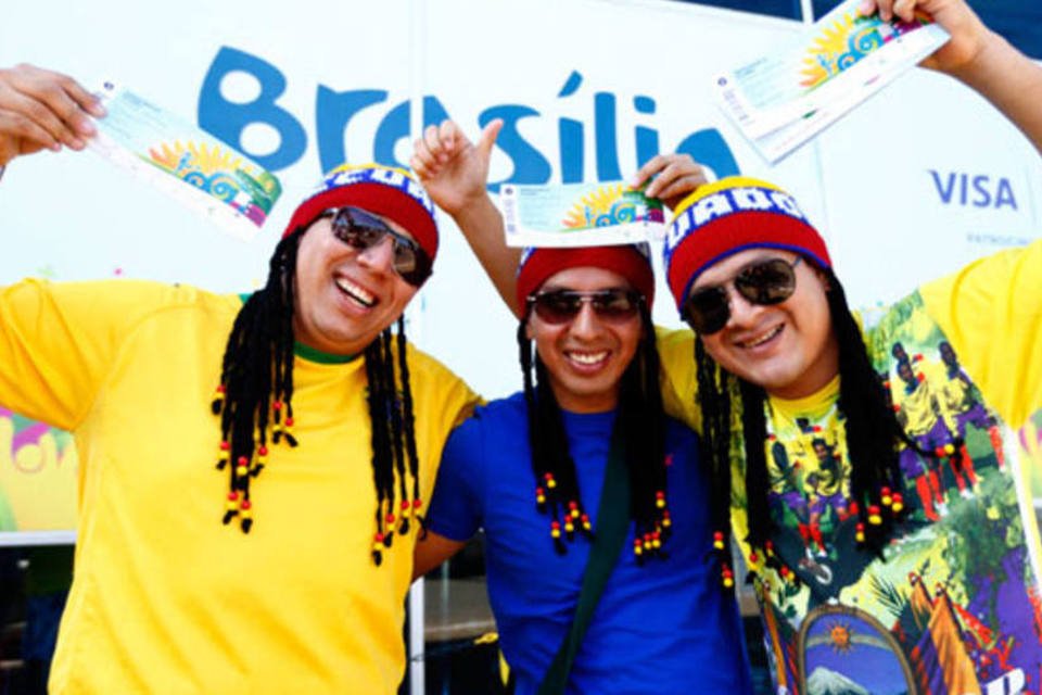 Equatorianos celebram a Copa em Brasília