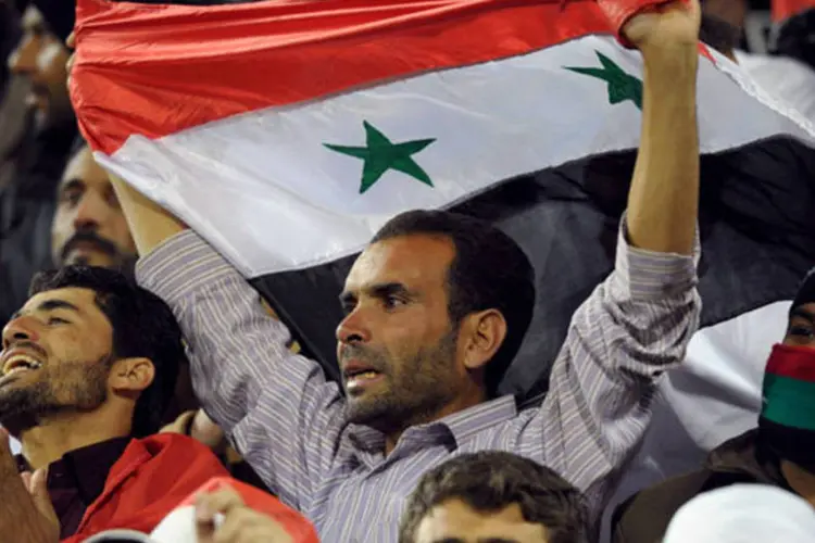 Torcedores da Síria: protestos no país impossibilitaram realização de partida (Koki Nagahama/Getty Images)