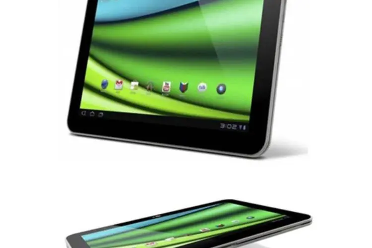 O tablet é equipado com o sistema operacional Android, possui tela de 10,1 polegadas e foi produzido com uma liga de magnésio, em vez de titânio, para tornar o aparelho mais leve (Divulgação)