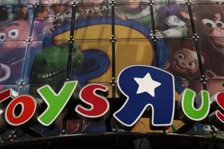
	Logo da rede americana de lojas de brinquedos Toys &#39;R&#39; Us na Times Square, em Nova York
 (Spencer Platt/Getty Images/AFP)