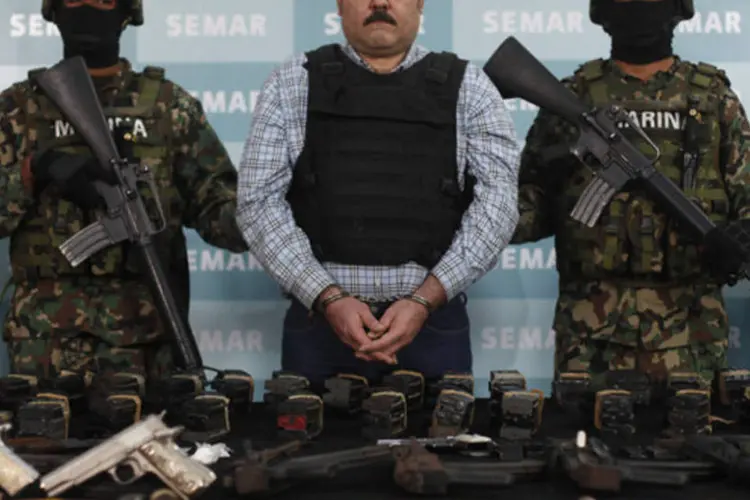 Jorge Eduardo Costilla Sanchez, líder do cartel do Golfo do México, é preso: as armas, munições e joias serão colocadas à disposição do Ministério Público Federal (REUTERS)
