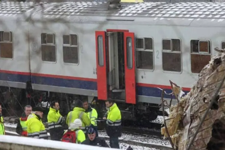 Transporte ferroviário na Bélgica: linhas no sul do país foram bem prejudicadas pelo frio (Mark Renders/Getty Images)