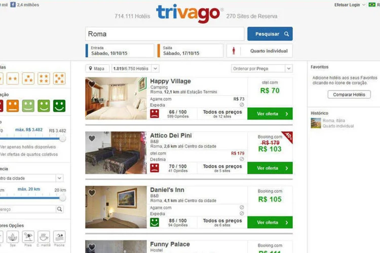 Trivago captará 287 milhões de dólares com a oferta pública de ações (Trivago/ Reprodução)