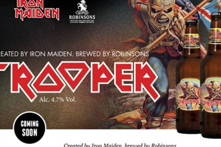 Cerveja Trooper,: propaganda ao término da apresentação fez tanto sucesso que o site da cerveja apresentou lentidão depois que o vocalista falou o endereço da página (Divulgação)