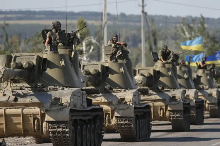 
	Tropas ucranianas: governo constatou uma diminui&ccedil;&atilde;o dos ataques de separatistas apoiados pelos russos
 (Gleb Garanich/Reuters)
