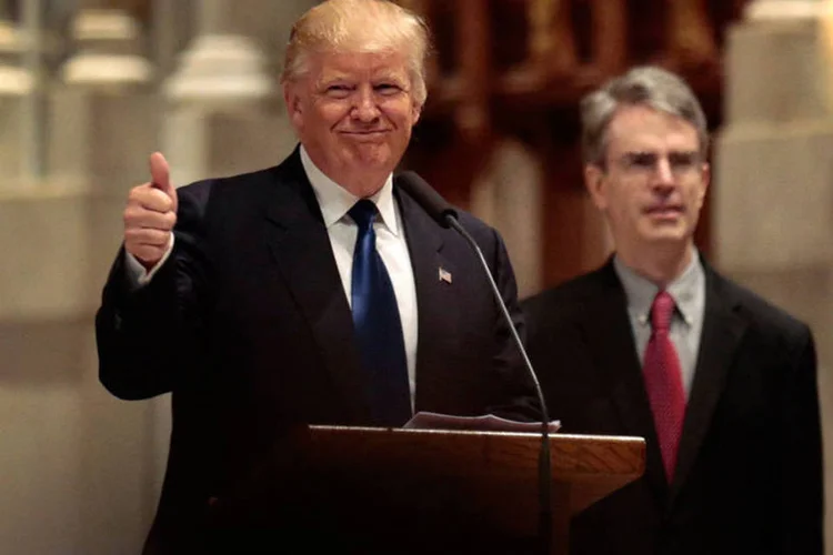
	Trump: &quot;Acho que ser&atilde;o bons (os resultados), me sinto muito bem&quot;
 (Robert Cohen/POOL/Reuters)