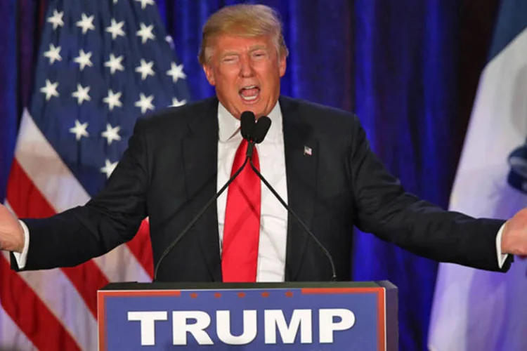
	Trump: &quot;algu&eacute;m&quot; indicou o magnata por &ldquo;sua ideologia de paz pela for&ccedil;a, utilizada como uma arma de dissuas&atilde;o contra o Isl&atilde; radical, o Estado Isl&acirc;mico, o Ir&atilde; nuclear e a China comunista&rdquo;.
 (Getty Images)