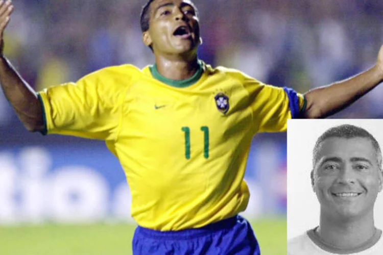 Romário discursou diversas vezes pedindo melhora nos serviços a portadores de deficiência (Getty Images (foto grande)/TSE (foto pequena))