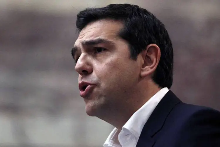 
	Alexis Tsipras: &agrave;s 8h08, o &iacute;ndice das principais a&ccedil;&otilde;es europeias FTSEurofirst 300 tinha queda de 0,18 por cento, a 1.580 pontos
 (Kostas Tsironis/Reuters)
