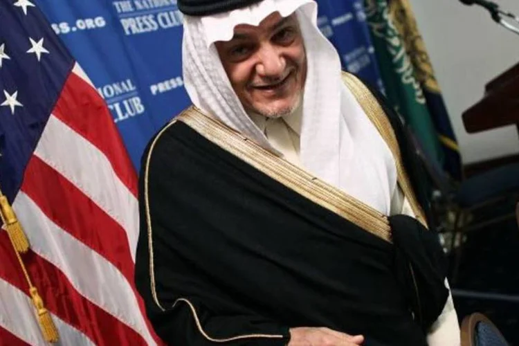 O príncipe Turki não quis dizer após o discurso se a Arábia Saudita contribuiria para o FMI (Win McNamee/Getty Images)