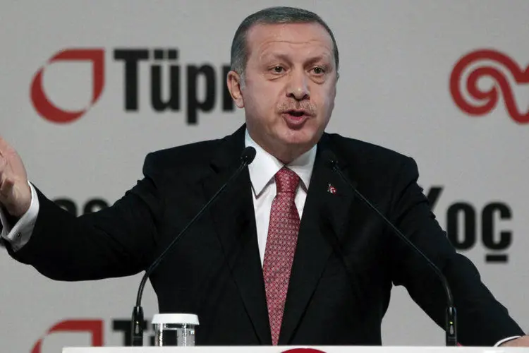 
	Presidente turco Recep Tayyp Erdogan: bate-boca mostrou at&eacute; que ponto a campanha eleitoral se transformou em um duelo entre a oposi&ccedil;&atilde;o e Erdogan
 (Osman Orsal/Reuters)