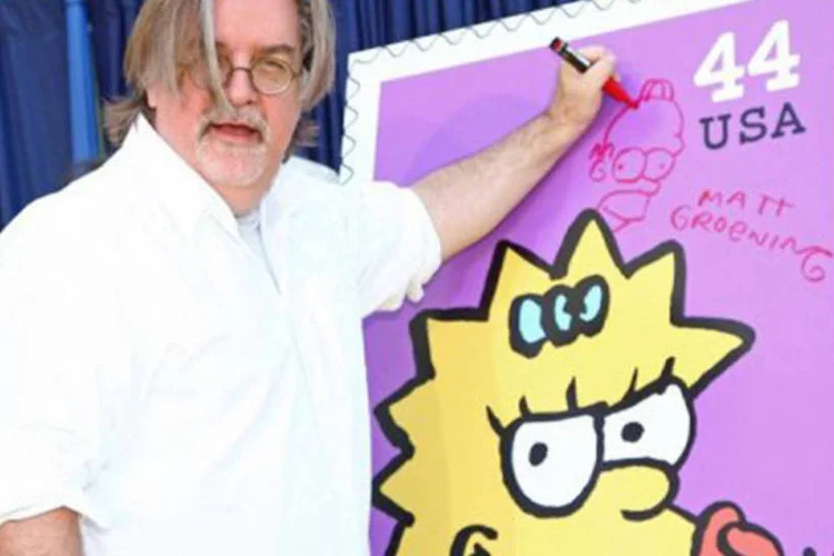 
	Matt Groening, o criador dos Simpsons: na hist&oacute;ria, Deus tamb&eacute;m encoraja os jovens a consumir &aacute;lcool por ocasi&atilde;o do Ano Novo
 (Alberto E. Rodriguez/Getty Images/AFP)