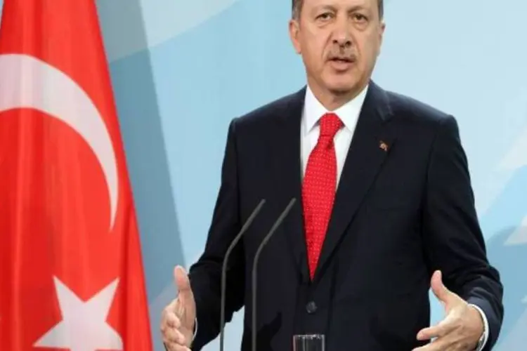 
	&quot;A bolsa pode subir e cair, ela n&atilde;o &eacute; sempre est&aacute;vel&quot;, afirmou o primeiro-ministro turco, Recep Tayyip Erdogan
 (Getty Images)