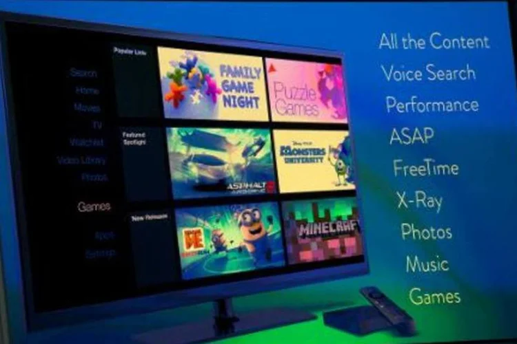 TV com internet exibe opções de menu (Don Emmert/AFP)