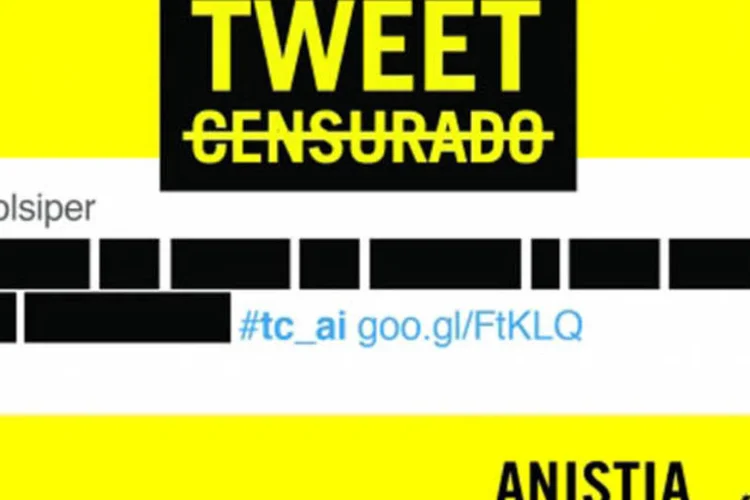 
	&quot;Tweet Censurado&quot;: &eacute; um mecanismo em que pessoas poder&atilde;o twittar tarjas pretas de censura, como se os tweets delas estivessem sido proibidos
 (Reprodução)
