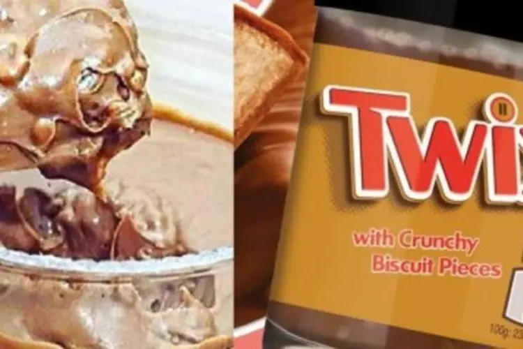 
	Twix Cremoso: a novidade &eacute; um creme de chocolate com caramelo e pedacinhos de biscoito crocante para comer com colher
 (Reprodução)