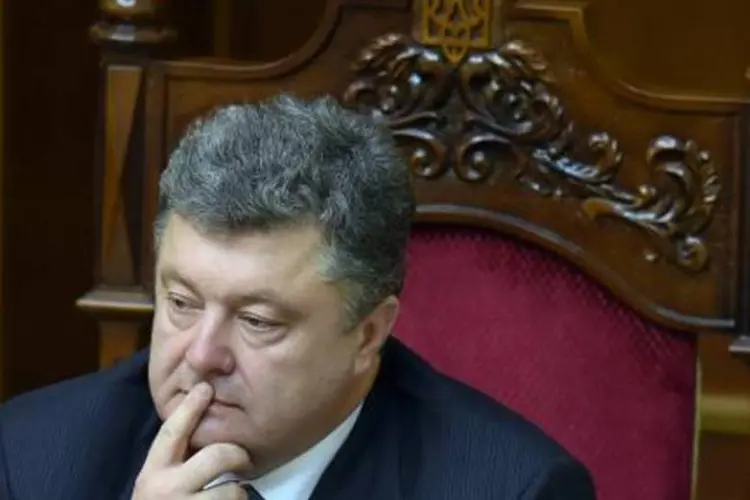 O presidente da Ucrânia, Petro Poroshenko: insurreição separatista já fez 365 mortos  (Sergei Supinsky/AFP/AFP)