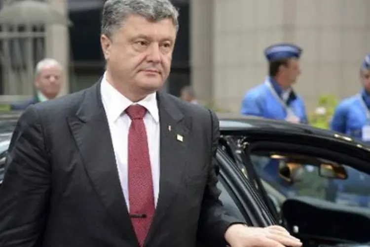 
	O presidente da Ucr&acirc;nia, Petro Poroshenko: &quot;os progressos s&atilde;o concretos, mas moderados, em mat&eacute;ria de g&aacute;s&quot;
 (Thierry Charlier/AFP)