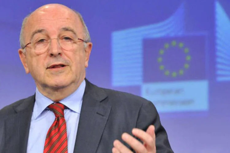 
	O vice-presidente da Comiss&atilde;o Europeia, Joaqu&iacute;n Almunia: a medida servir&aacute;&nbsp;para restaurar a sa&uacute;de do setor financeiro espanhol
 (Georges Gobet/AFP)