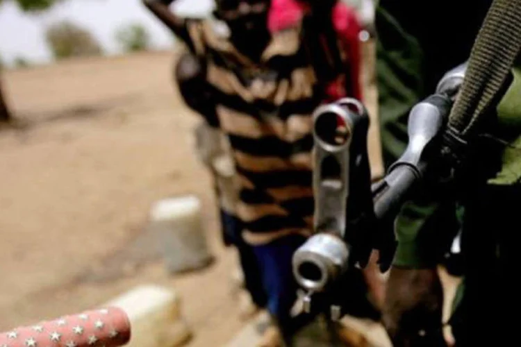 
	Um soldado sudan&ecirc;s : o combate era pelo controle de uma cidade no estado de Jonglei.
 (©AFP/Arquivo / Ashraf Shazly)