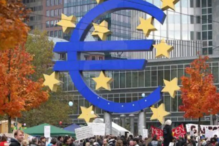 
	BCE: uma taxa negativa significa que os investidores est&atilde;o pagando para emprestar dinheiro &agrave; Alemanha, cujos b&ocirc;nus s&atilde;o considerados um ativo seguro
 (Daniel Roland/AFP)