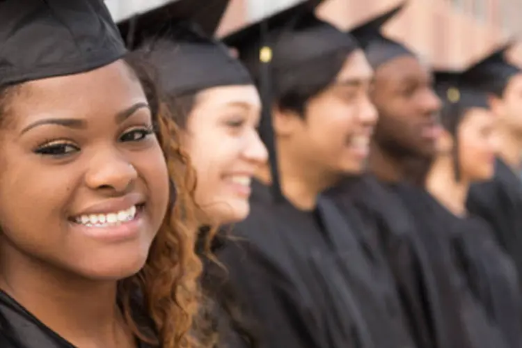 Universitários: escolas, que antes eram consideradas opções apenas para alunos pobres ou provenientes das “minorias étnicas” (negros, latinos etc.), atraem cada vez mais os filhos da chamada “classe média branca” (Pamela Moore/Getty Images)