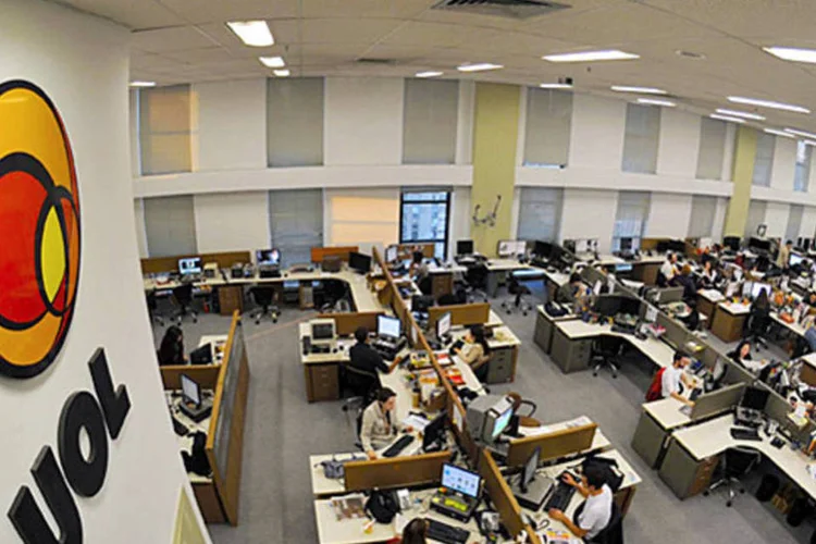 Sede do UOL em São Paulo: a página inicial do portal registra 8 milhões de visitas por dia (Foto/Divulgação)