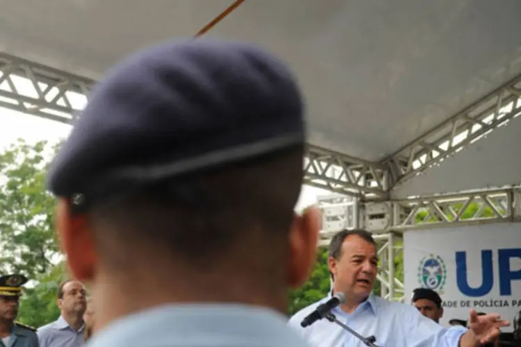 Governador do Rio, Sérgio Cabral, durante evento para inauguração de duas UPP na zona norte da capital fluminense (Tânia Rêgo/Agência Brasil)