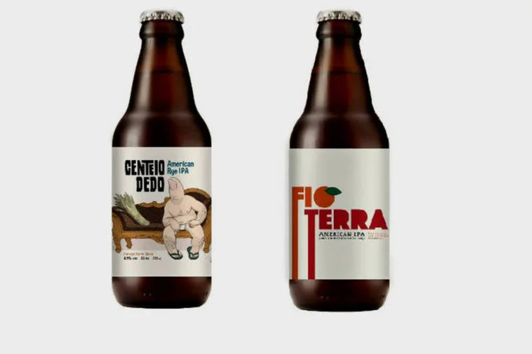 
	Objetivo da cervejaria Urbana &eacute; que consumidores usem azul e tomem uma &quot;Fio Terra&quot; ou uma &quot;Centeio Dedo&quot;
 (Divulgação/Urbana)
