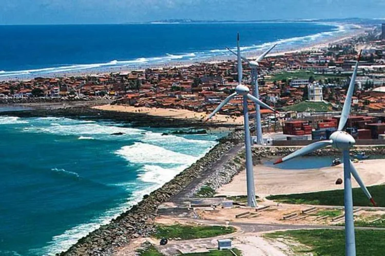 
	Usina e&oacute;lica no Cear&aacute;: Brasil pode estar no ranking dos dez maiores pa&iacute;ses em capacidade instalada de energia e&oacute;lica
 (Divulgação)