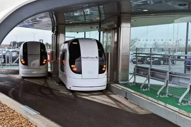 Ultra, carro elétrico do aeroporto de Heathrow, em Londres (Divulgação PRT)