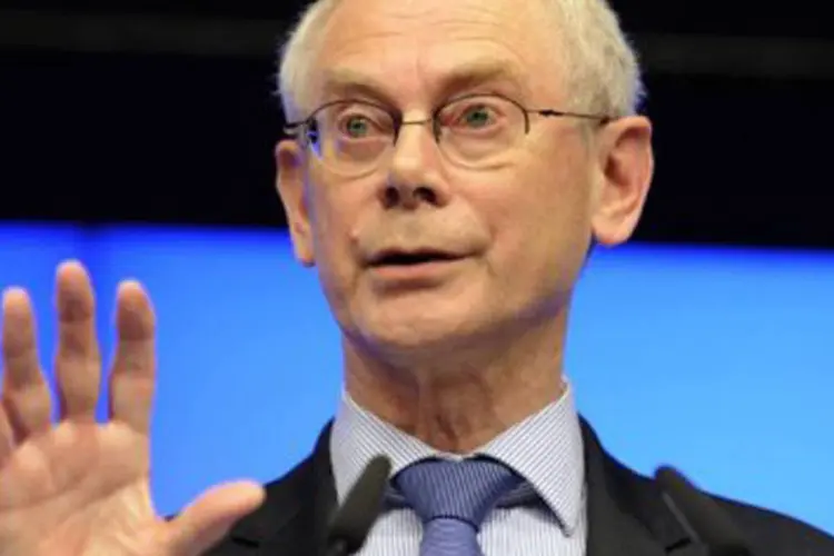 O presidente da União Europeia Van Rompuy: ele é uma das autoridades responsáveis pelo relatório que será discutido na cúpula (©AFP/Arquivo / Jean-Christophe Verhaegen)