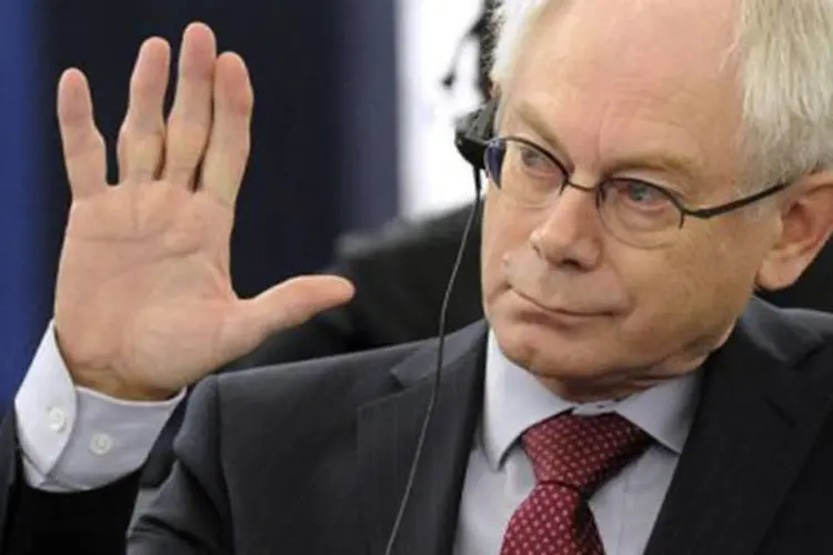 Van Rompuy foi nomeado pela primeira vez em novembro de 2009 para a presidência do Conselho Europeu (Patrick Hertzog/AFP)