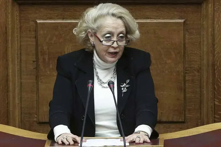 Juíza Vassiliki Thanou, chefe de governo interino (REUTERS/Costas Baltas/Intimenews)
