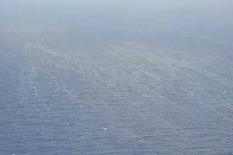 Vazamento de petróleo na Bacia de Santos (Reprodução/Marinha do Brasil)