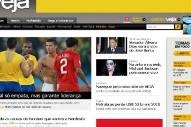 Novo layout amplia manchetes e dá maior detaque para fotos e vídeos (.)