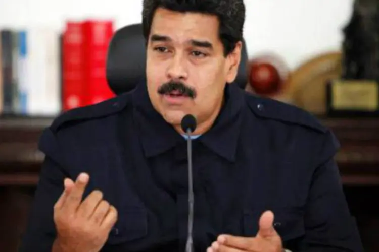 O presidente da Venezuela, Nicolás Maduro: chegada de Maduro era esperada com expectativa (Miguel Angel Angul/AFP)