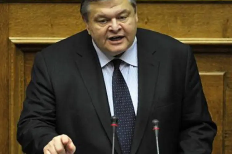 O ministro grego das Finanças, Evangelos Venizelos defendeu o governo de união nacional (Louisa Gouliamaki/AFP)